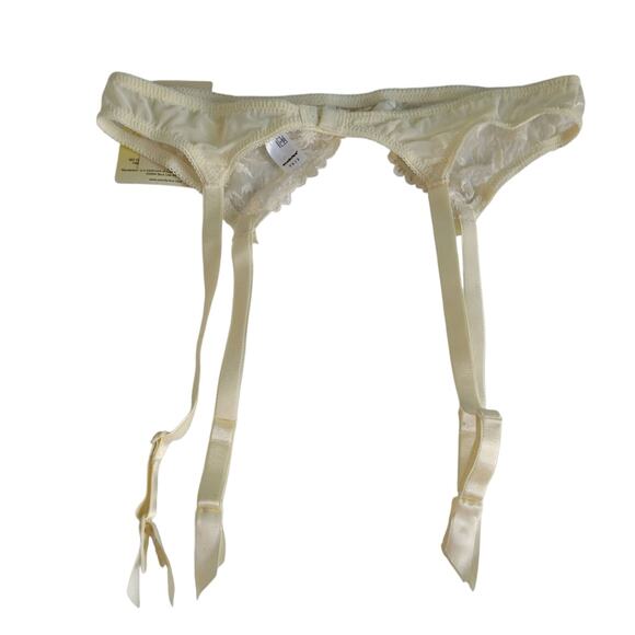 Wonderbra Bridal Garter Belt Lace Ivory Floral Small - Picture 3 of 6